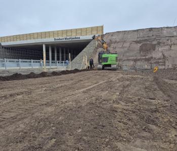 Plaatsen van een ecoraster aan het ecoduct Waaltjesbos